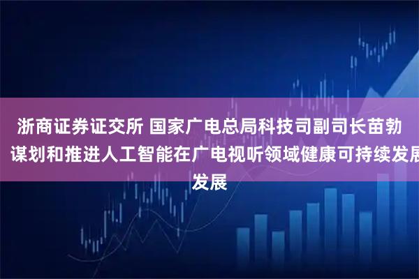 浙商证券证交所 国家广电总局科技司副司长苗勃：谋划和推进人工智能在广电视听领域健康可持续发展